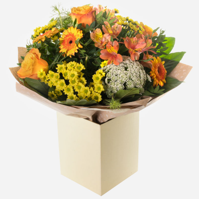 Sunset View - A warm collection of seasonal flowers and foliage, perfect for any occasion.                           
