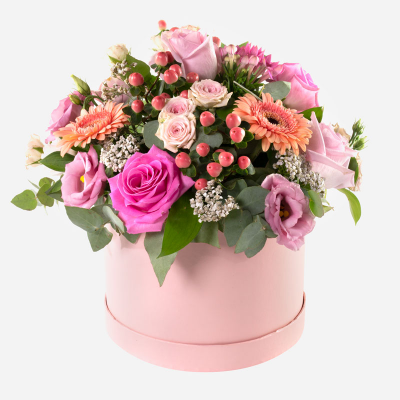 Secret Whispers - This luxury arrangement of flowers in a stylish Hat Box will be remembered for a long time !
